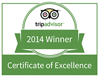 Trip Advisor Certificate of Excellence 2014